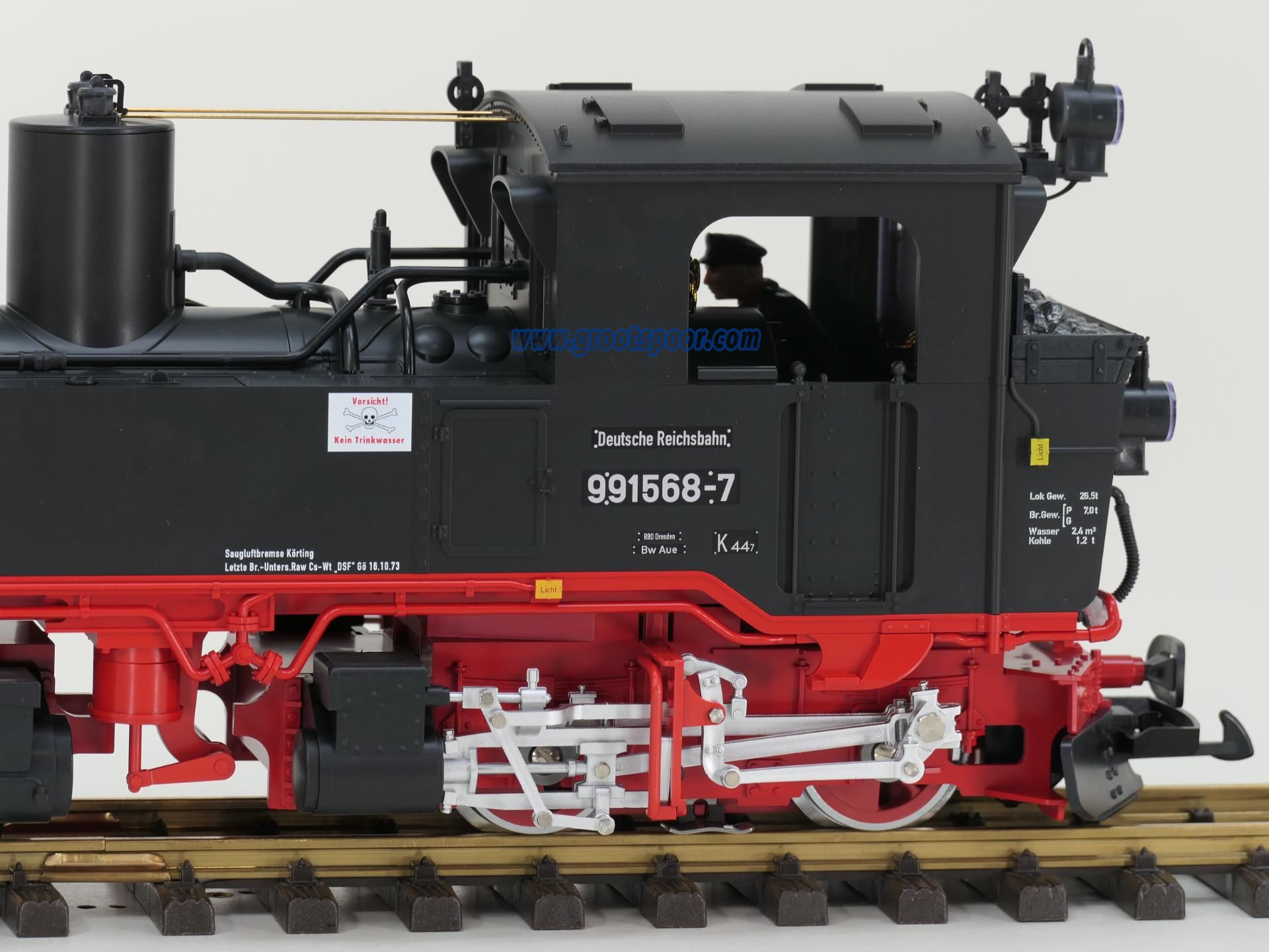 LGB 21842 DR-Dampflok 99 1568-7, Digitaal, Sound | grootspoor.com