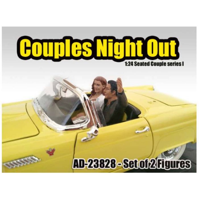 GSDCCad 00023828 1/24 Couples Night Out set I, 2 Figures sitting in a car.