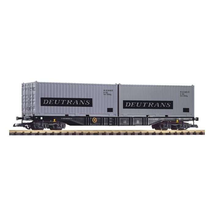 PIKO 37752 G-Containertragwg. mit 2 Containern Deutrans DR IV 