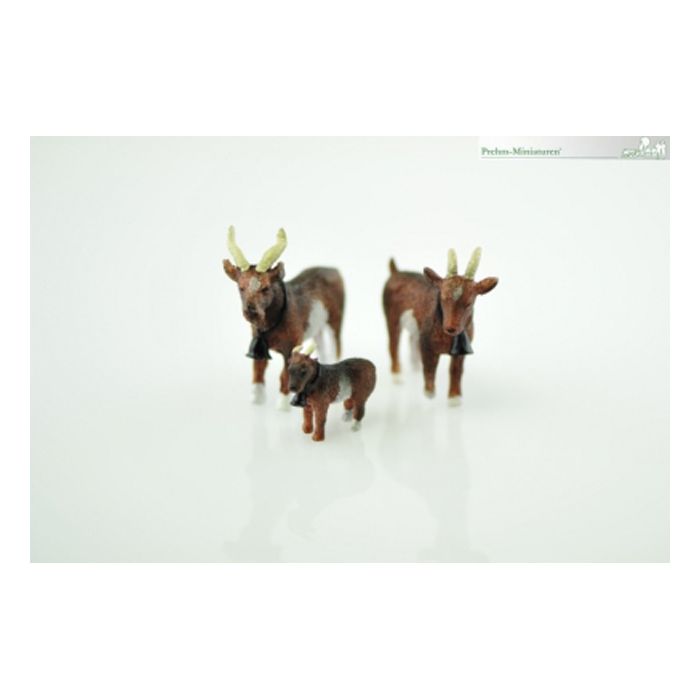 Prehm-miniaturen 550106 - Almabtrieb Ziegen 3er Set (Kunststoff)