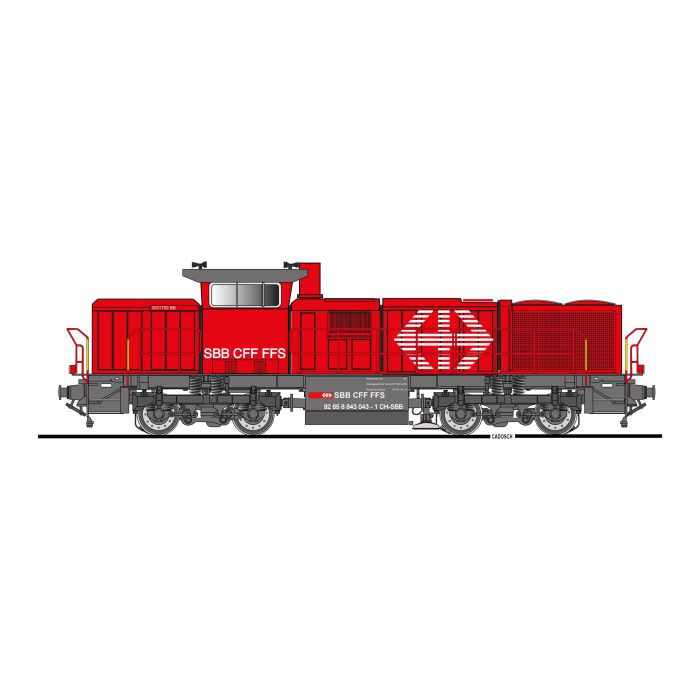 Schaal 1 Kiss 520 102 Diesellokomotive Am 843 / G 1700 BB