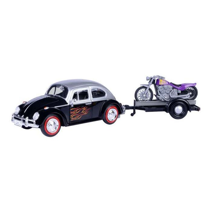 GSDCCmax 00079675 Volkswagen Beetle *Motorbike*, black/silver 1/24