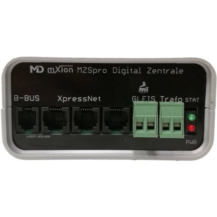 Mxion 6002-0001 MZSpro (8A Digitalzentrale, WLAN/Funk Option, 14 - 128 Fahrstufen, F0-F68, 10239 Loks, 2048 Weichen) NUR ZENTRALE