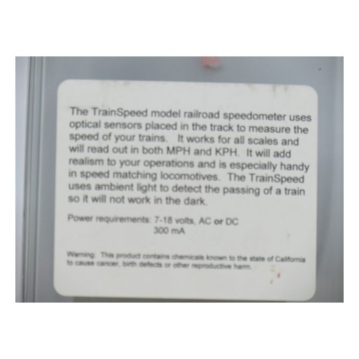 TPD TRAINSPEED Model Railroad Speedometer