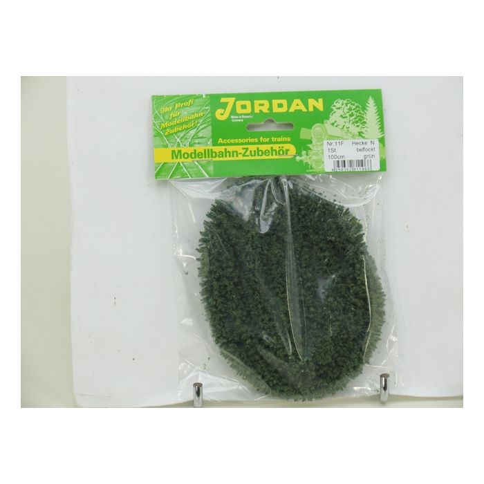 Jordan 11F Hecke, grün beflockt, ca 100cm 14 x 9 mm
