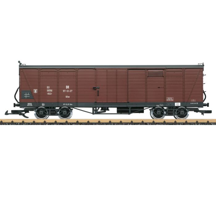 LGB 43602 DR gedeckter Güterwagen GGw, Metallrader