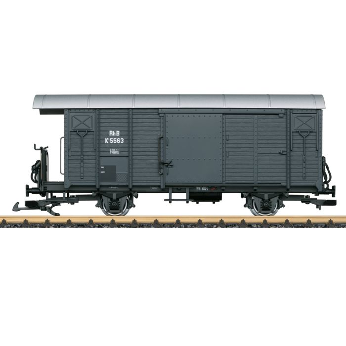 LGB 43814 RhB gedeckter Güterwagen, Metallrader