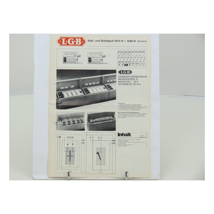 LGB Info blad #30 Stell- und Schaltpult 5075 N + 5080 N