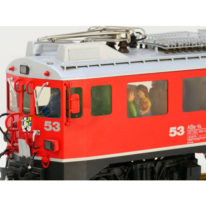 Scheba Adhäsionstriebwagen ABe 4/4III der Rhätischen Bahn, Nr. 53, Digitaal, Sound, Auto Entkuppler, 11 Figuren