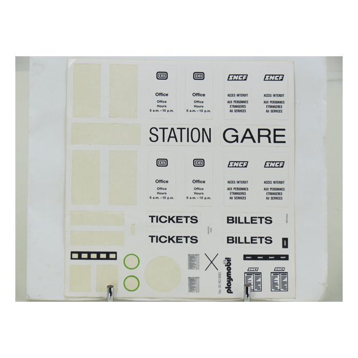 Playmobil Stickervel 079 Station Tickets