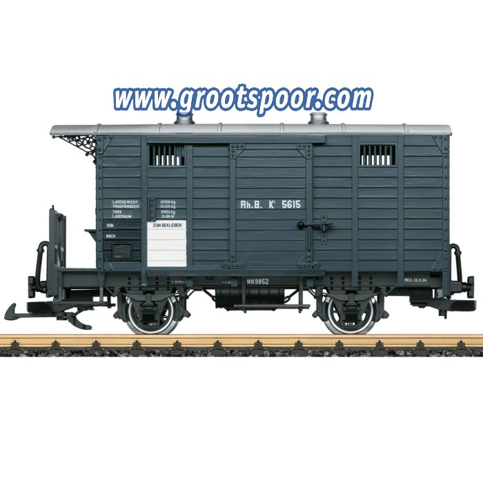 LGB 45302 RhB gedeckter Güterwagen, Metallrader