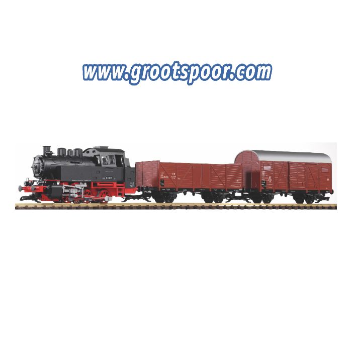 PIKO 37120 G-S-Set Güterzug BR 80 + zwei Güterwg. + Sound und Dampf DB III