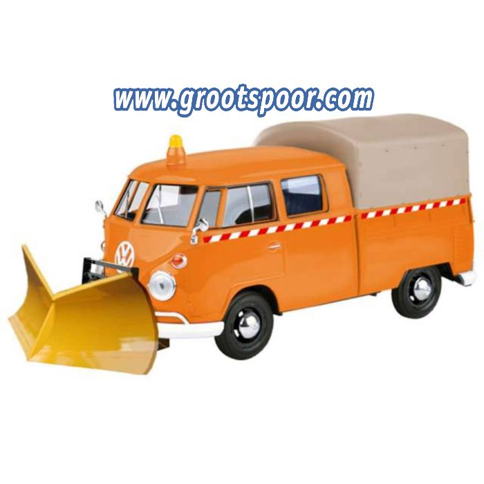 gsdccmax 00079593 1/24 Volkswagen Type 2 (T1) *Pickup Truck with Snow Plow*, orange