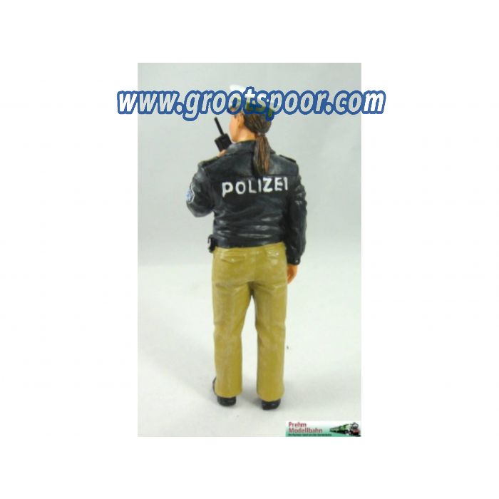 Prehm-miniaturen 500046 Polizistin, grüne Uniform mit Funk gerät Polizei
