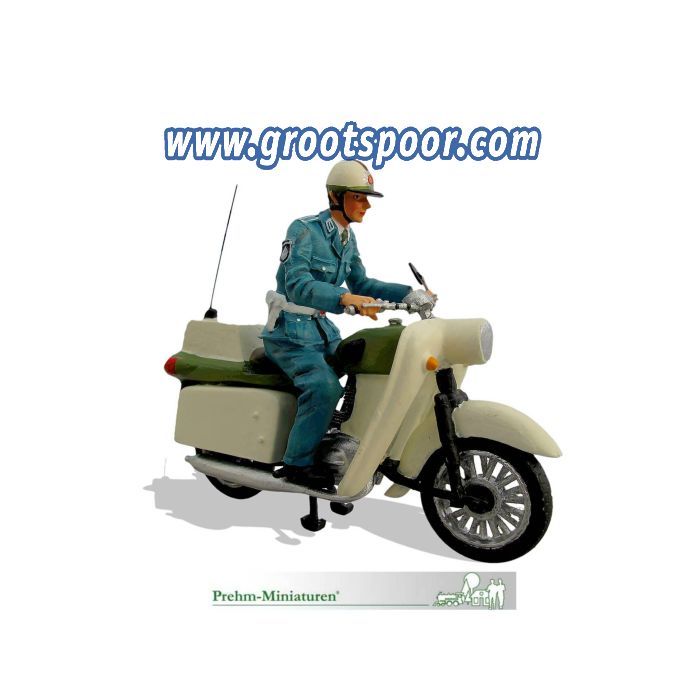 Prehm-Miniaturen 500125 DDR Polizist auf Motorrad 