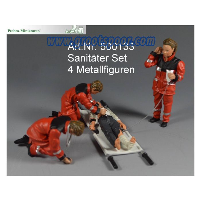 Prehm-Miniaturen 500133 Sanitäter Set, 4 Figuren