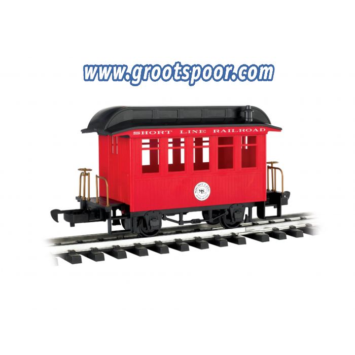 Bachmann 97089 COACH - SHORT LINE RAILROAD - RED WITH BLACK ROOF