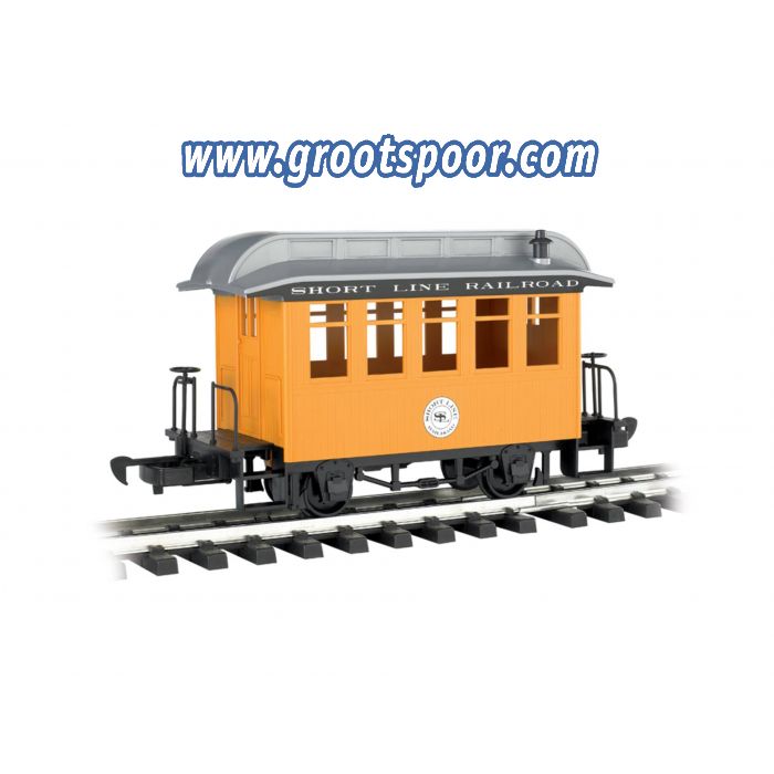 Bachmann 97097 COACH - SHORT LINE RAILROAD - YELLOW WITH SILVER ROOF