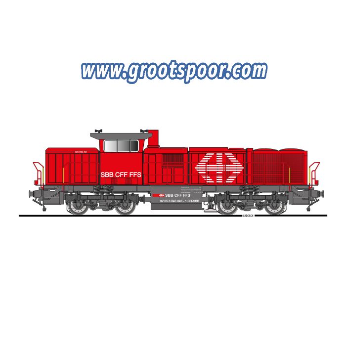 Schaal 1 Kiss 520 102 Diesellokomotive Am 843 / G 1700 BB