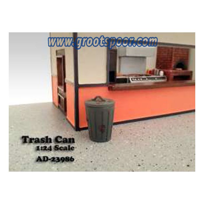 GSDCCad 00023986  set with 2 Trash Cans 1:24
