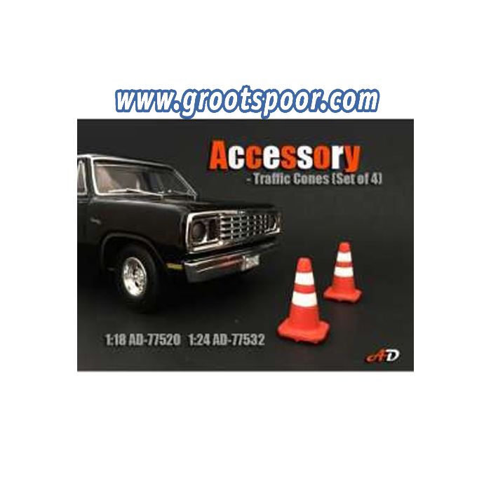 GSDCCad 00077532 1/24 Accessory *Traffic Cones* (set of 4)