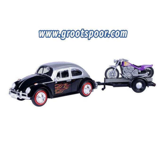 GSDCCmax 00079675 Volkswagen Beetle *Motorbike*, black/silver 1/24