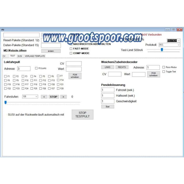 Mxion 0024 CV Programmier und Decoderprogrammer + SUSI Soundladeadapter PC Modul  Ohne Updaterkabel