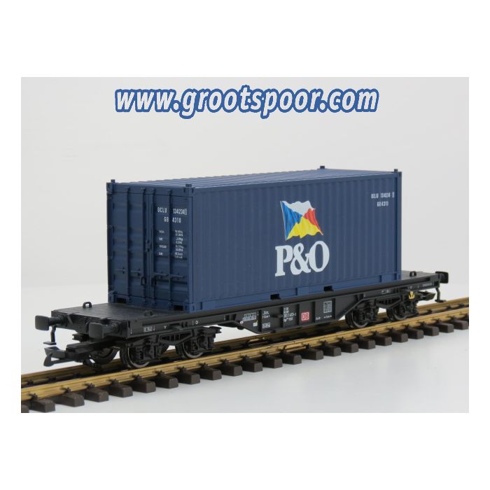 PIKO 37705 G-Flachwg. mit Container P&O DB AG Metallrader
