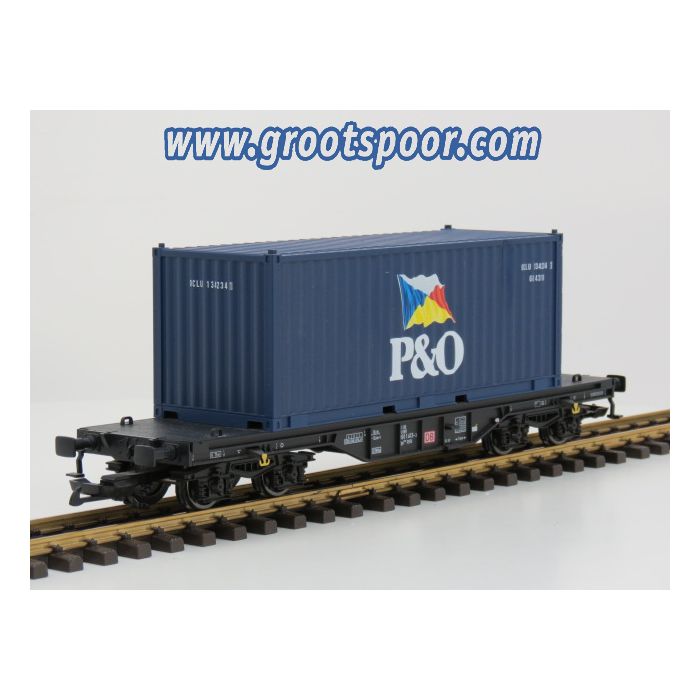 PIKO 37705 G-Flachwg. mit Container P&O DB AG Metallrader