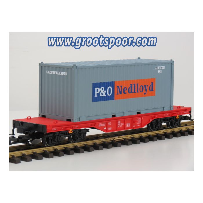 PIKO 37706 G-Flachwg. mit Container DB P&O Nedlloyd, Unikat,Eigenbau, Metallrader