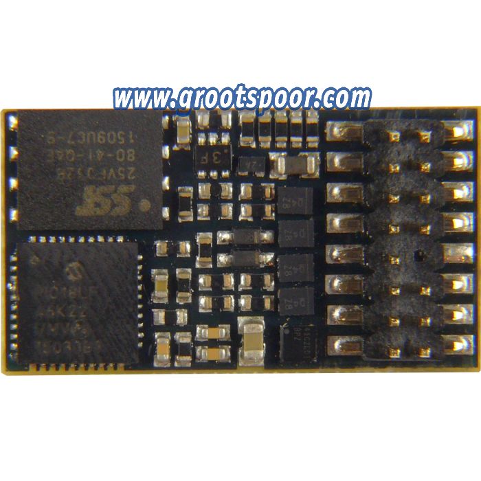 ZIMO MX648P16 Sounddecoder 0,8A, 6 Funktionsausgänge, PluX16 direkt