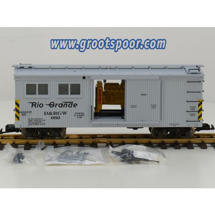 USA Trains R18520 D&RGW Power & Light Car 060 Diesel-Sound, Innenbeleuchting,Metallrader.