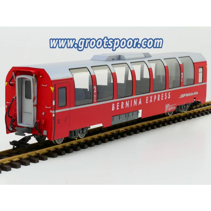Scheba 1210.001.004 Einzelwagen RhB “Bernina Express” 2. Klasse B2505, Metallrader, Innenbeleuchtung