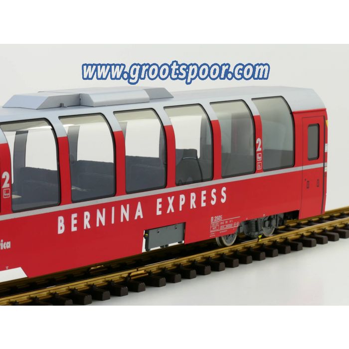 Scheba 1210.001.004 Einzelwagen RhB “Bernina Express” 2. Klasse B2505, Metallrader, Innenbeleuchtung