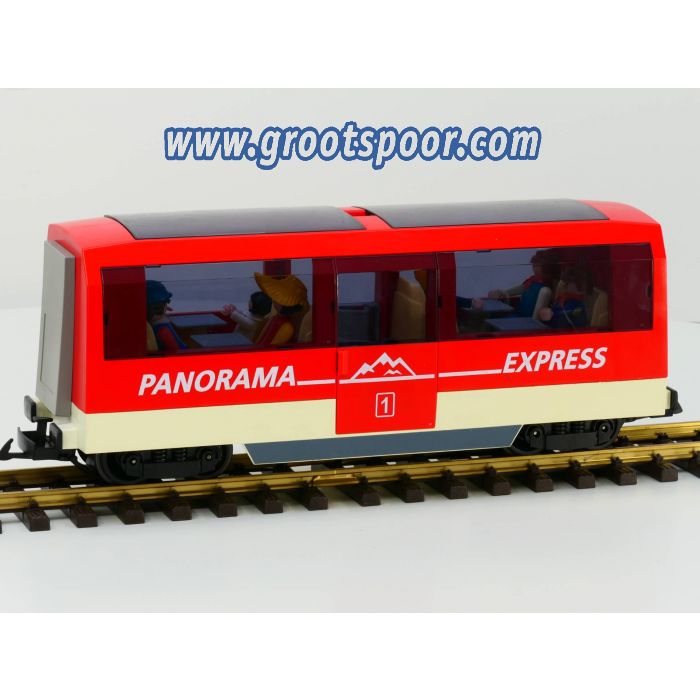 Playmobil 6342 Panorama Express Personen Wagon met 7 Playmobil reizigers.