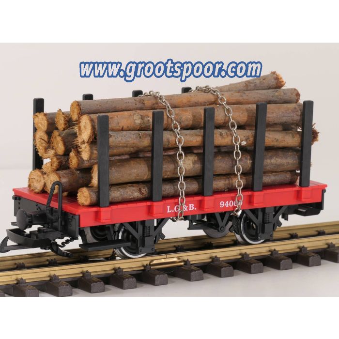 LGB 94060 Toy Train rongenwagen, Metallrader, Beladung