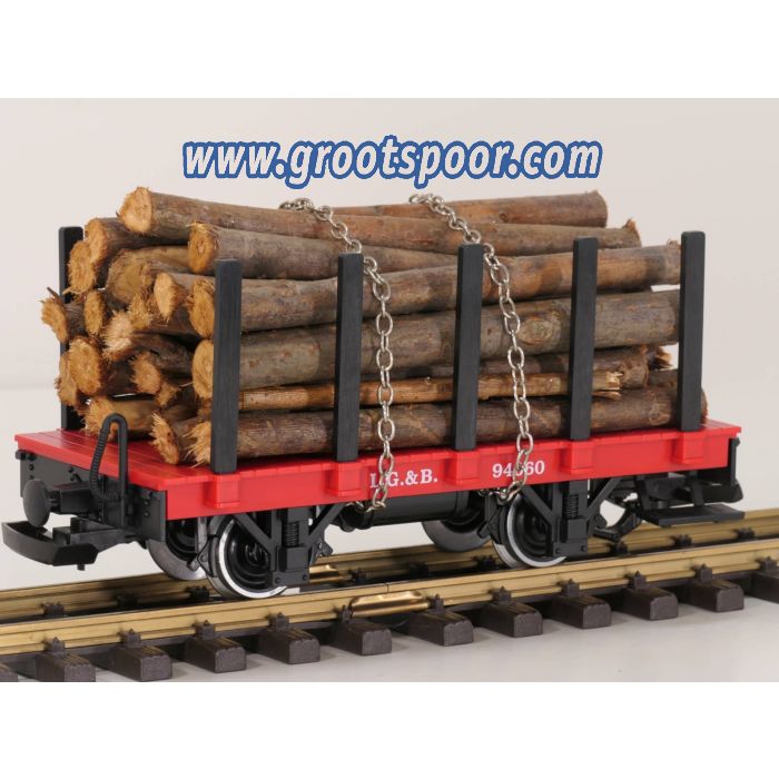 LGB 94060 Toy Train rongenwagen, Metallrader, Beladung