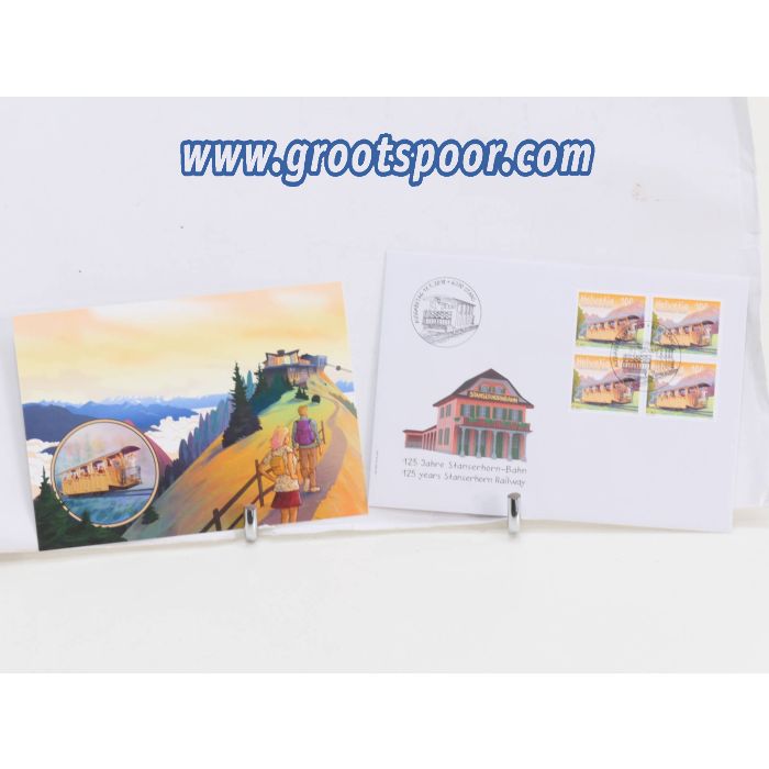 Spoorweg postzegels, ansichtkaarten met magazine van Zwitzerland 34 delig #4984