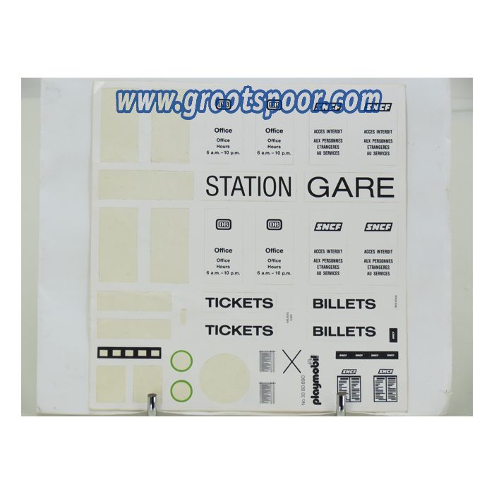 Playmobil Stickervel 079 Station Tickets