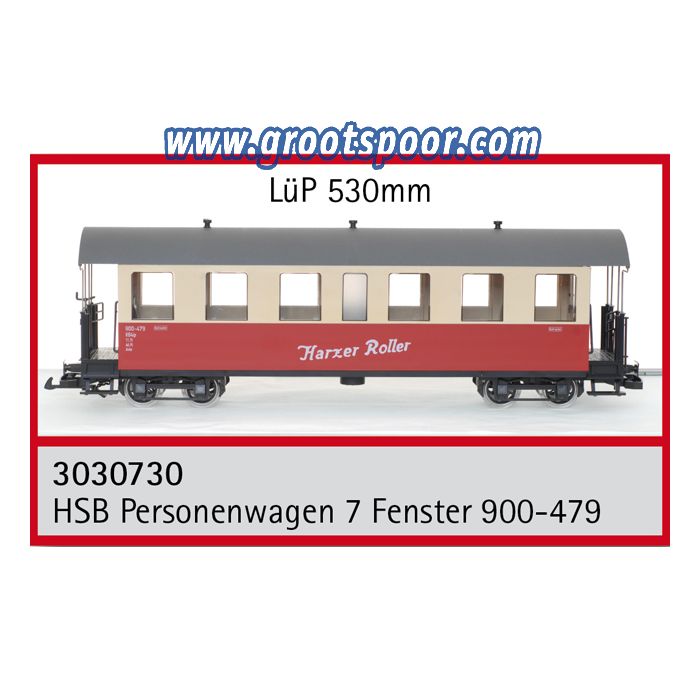 TRAINLINE45 3030730 HSB Personenwagen 7 Fenster 900-479
