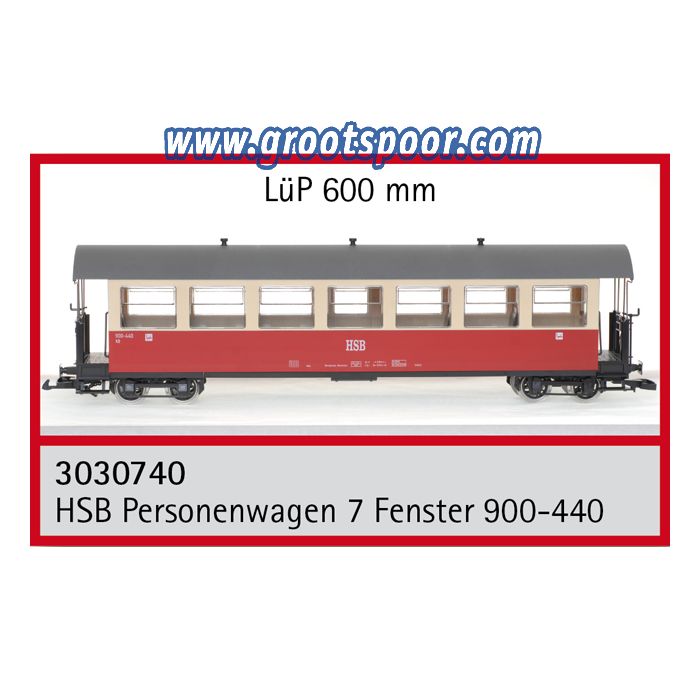 TRAINLINE45 3030740 HSB Personenwagen 7 Fenster 900-440