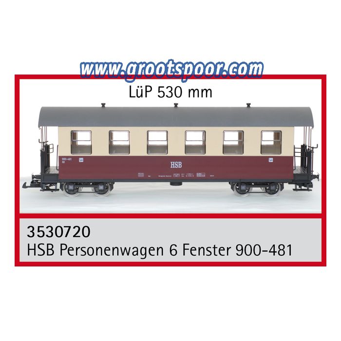 TRAINLINE45 3530720 HSB Personenwagen 6 Fenster 900-481