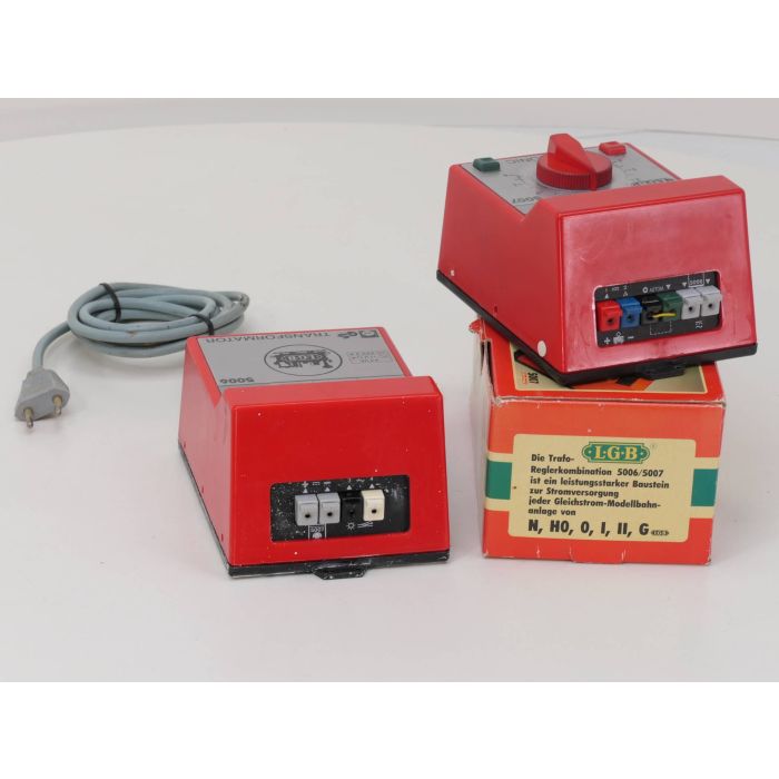 SET LGB 5006+5007 Electronic Fahrregler 2A (DC) 0-18V (DC) LGB + 5006 Transformator 220V (AC)17V 1.2A (AC) 22V 2A(2,7A) (DC) SET