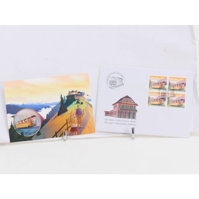 Spoorweg postzegels, ansichtkaarten met magazine van Zwitzerland 34 delig #4984