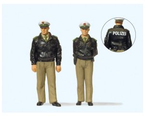Preiser 44900 Polizei agenten BRD - groen uniform 1:22,5