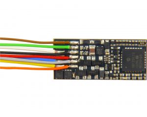 ZIMO MX600 Flachdecoder 0,8A, 4 Funktionsausgänge, 9 offene Kabelenden H0