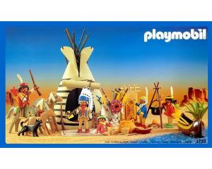 Playmobil 3733 Western wigwam met indianen 95% compleet #9564