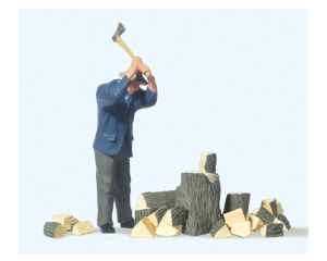 Preiser 45090 Bauer. Holz hackend 1:22,5