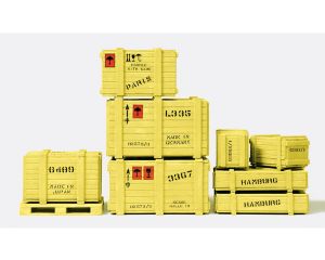 Preiser 45200 Ladegut. 8 Kisten. 1 Palette. 1:22,5