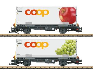 LGB 45887 RhB Containerwagen Set “coop®“ Metallrader